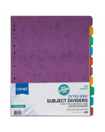 Concept Extra Wide 230gsm Subject Dividers - 10 Part