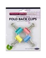 Fold Back Clips 25mm 4 Pack Pastel 