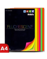 Premier Activity A4 Fluorescent Pad - 40 Sheets