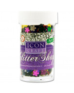 Icon Craft 20g Glitter Shapes - Flowers 
