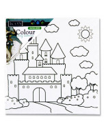 Icon 100x100mm Colour My Canvas - Castle