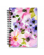 Watercolour Flowers A6 160pg Wiro Notebook