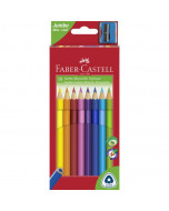 Faber Junior Grip Triangular Coloured Pencils 10Pk ECO