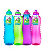 Sistema 620ml Twist 'n' Sip Squeeze Pink or Purple Bottle
