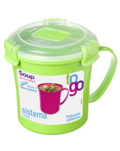 Sistema To Go Microwave Soup Mug - 656 ml - Blue or Green Supplied