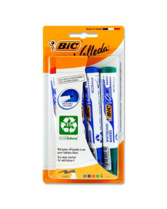 Whiteboard Marker Bic Velleda Bullet Tip  - 4pk Asst Cols 