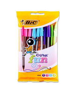 Bic Ballpoint Pen 10Pk FUN Colours