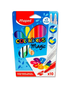 Maped  Box 10 Magic Colour Changing Felt Tip Markers