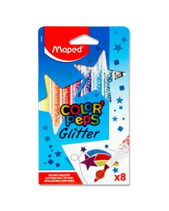 Maped Color'peps Glittered Felt Tip Pens Box 8 