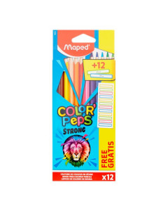 Maped Color'peps Pkt.12 Colour Pencils & Labels
