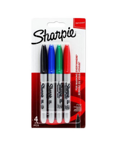 Sharpie 4 Fine Tip Permanent Markers