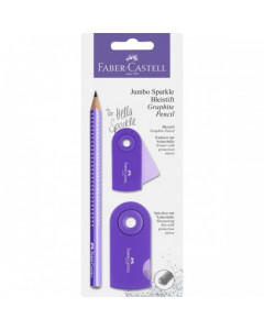 Faber Castell Jumbo Sparkle Pencil Set Purple
