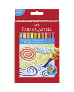 Twistable Wax Crayons 24 pk  Faber Castell