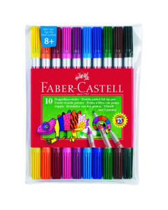 Faber Castell Double Ended Fibre Tip Markers 10pk