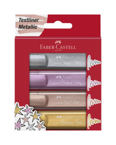 Faber Castell Highlighters 4pk Metallic Colours