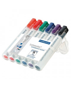 Whiteboard Marker Assorted Chisel Tip Stand Up Box of 6 Staedtler 