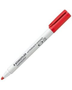 Whiteboard Marker Compact Lumocolour 341 Bullet Tip 1.5MM Red Staedtler