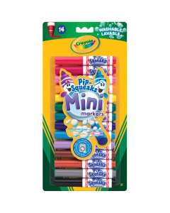 Crayola Pip-Squeaks Mini Washable Coloured  Markers Pack of 14