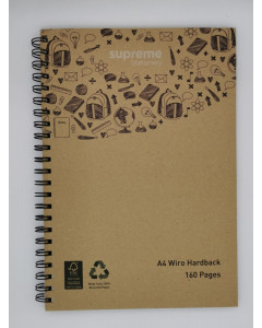 Supreme A4 Wiro Hardback 100% Recycled Paper