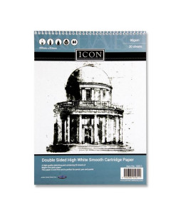 Icon Spiral Sketch Pad A4 90gsm 30 Sheet