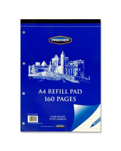Premier A4 Refill Pad 160Pg Top Opening Pack of 10