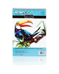 Icon A4 110gsm Spiral Sketch Pad 30 Sheets 