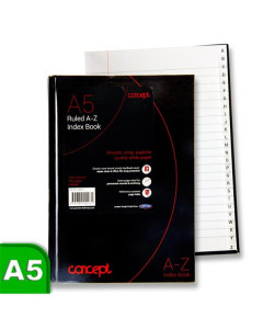 Concept A5 192pg A-Z Index Book 