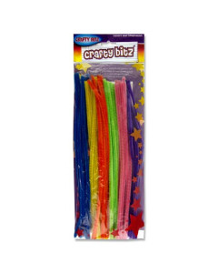 Pipe Cleaners Stems - Neon Chenille Crafty Bitz Pkt.42 12"