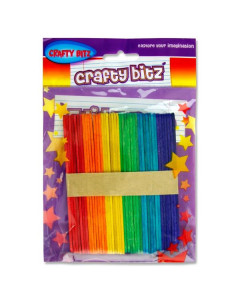 Crafty Bitz Pkt.42 Coloured Lollipop Sticks 
