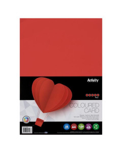 Premier Activity Card A4 160gsm 50 Sheets - Red