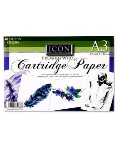 Icon A3 135gsm Cartridge Paper 40 Sheets 