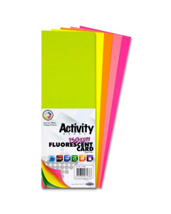 Premier Activity 4"x12" 150gsm Card 50 Sheets - Fluorescent 