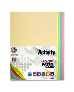 Premier Activity A4 160gsm Card 50 Sheets Rainbow Pastel