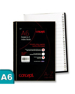 Concept A6 192pg A-Z Index Book 