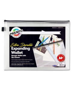 Premier A4+ Extra Durable Mesh Wallet Clear