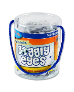 Crafty Bitz Tub 500 Self Adhesive Goggly Eyes - 15mm 