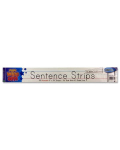 Clever Kidz Wipe-off Reusable Sentence Strips White 30PK