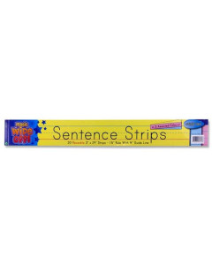 Clever Kidz Wipe-off Reusable Sentence Strips Coloured 30PK
