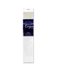 Icon Craft 50x250cm 17gsm Crepe Paper - White