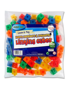 Clever Kidz Bag 100 Coloured Linking Cubes