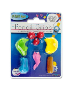 Clever Kidz Card 6 Asst Pencil Grips