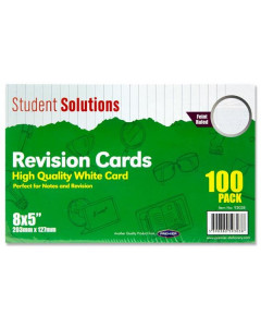 Student Solutions Revision Cards 8X5 White 100Pk