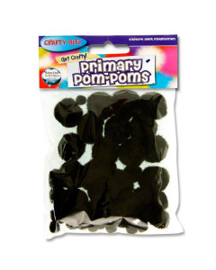 Crafty Bitz Primary Pom Poms - Black