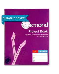 Ormond 40pg Project 15 Durable Cover Copy Book 