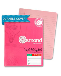 Ormond A11 88Pg Pink Visual Memory Aid Plastic Cover Copy Book