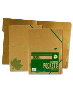 Green Line Kraft Expanding Pockets - 7 Part