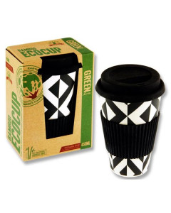 Bamboo Coffee Ecocup - Geometric Design 