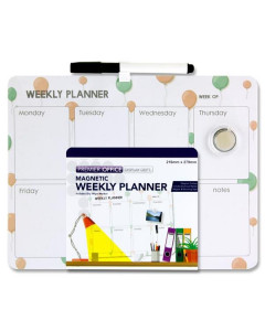 Magnetic Dry Wipe Weekly Planner 216x279mm Balloon Design