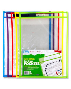 Student Solutions Pkt.5 Dry Erase Pockets 