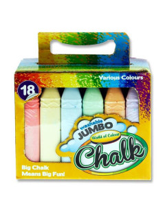 Jumbo Sidewalk Chalk - Coloured Box of 18